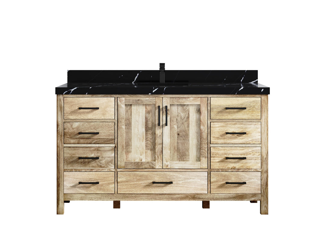 Malibu Mango Wood 60 in. W x 22 in. D Single Sink Bathroom Vanity - Willow Bath and Vanity