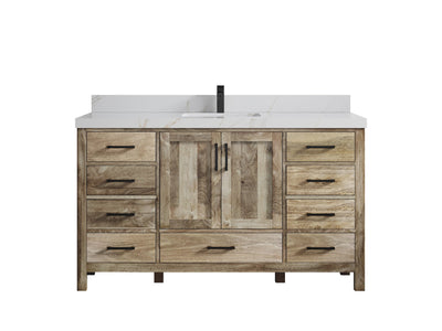 Malibu Mango Wood 60 in. W x 22 in. D Single Sink Bathroom Vanity - Willow Bath and Vanity