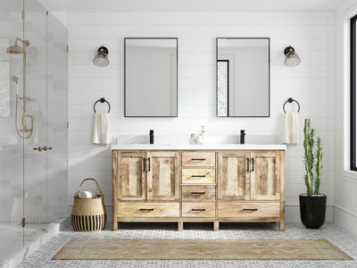 Malibu Mango Wood 72 in. W x 22 in. D Double Sink Bathroom Vanity - Willow Bath and Vanity