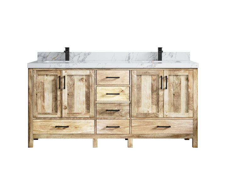 Malibu Mango Wood 72 in. W x 22 in. D Double Sink Bathroom Vanity - photo 16