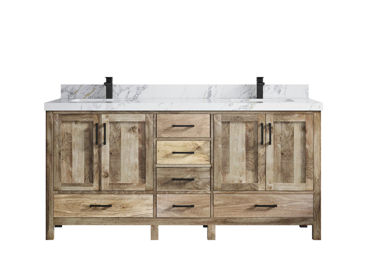 Malibu Mango Wood 72 in. W x 22 in. D Double Sink Bathroom Vanity - photo 25