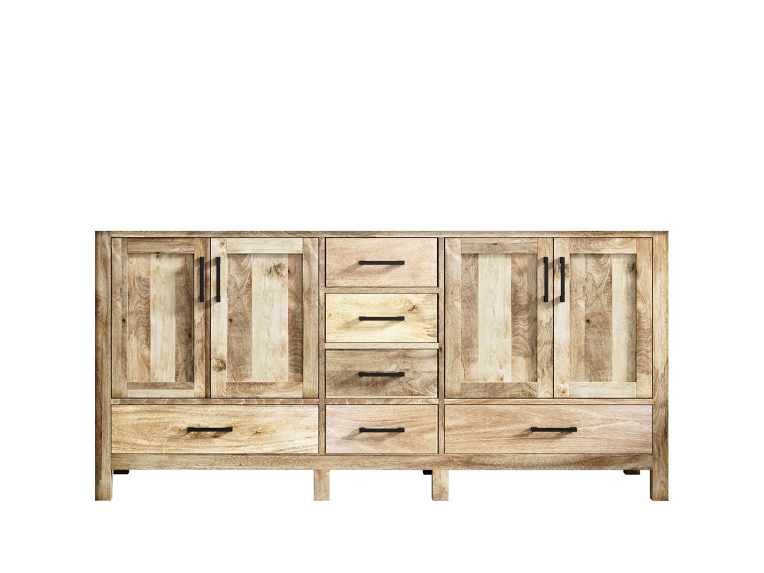 Malibu Mango Wood 72 in. W x 22 in. D Double Sink Bathroom Vanity - Willow Bath and Vanity