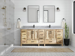 Malibu Mango Wood 84 in. W x 22 in. D Double Sink Bathroom Vanity - photo 14