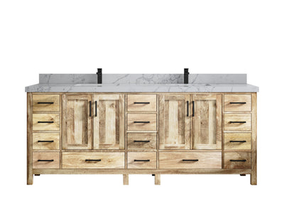 Malibu Mango Wood 84 in. W x 22 in. D Double Sink Bathroom Vanity - Willow Bath and Vanity