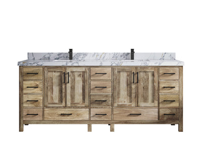 Malibu Mango Wood 84 in. W x 22 in. D Double Sink Bathroom Vanity - Willow Bath and Vanity