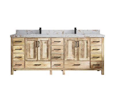 Malibu Mango Wood 84 in. W x 22 in. D Double Sink Bathroom Vanity - Willow Bath and Vanity