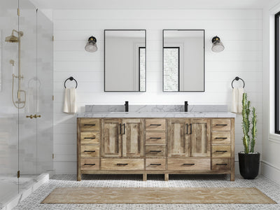 Malibu Mango Wood 84 in. W x 22 in. D Double Sink Bathroom Vanity - Willow Bath and Vanity