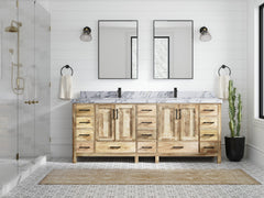 Malibu Mango Wood 84 in. W x 22 in. D Double Sink Bathroom Vanity - photo 26