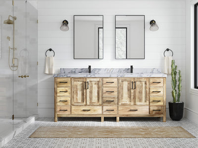 Malibu Mango Wood 84 in. W x 22 in. D Double Sink Bathroom Vanity - Willow Bath and Vanity