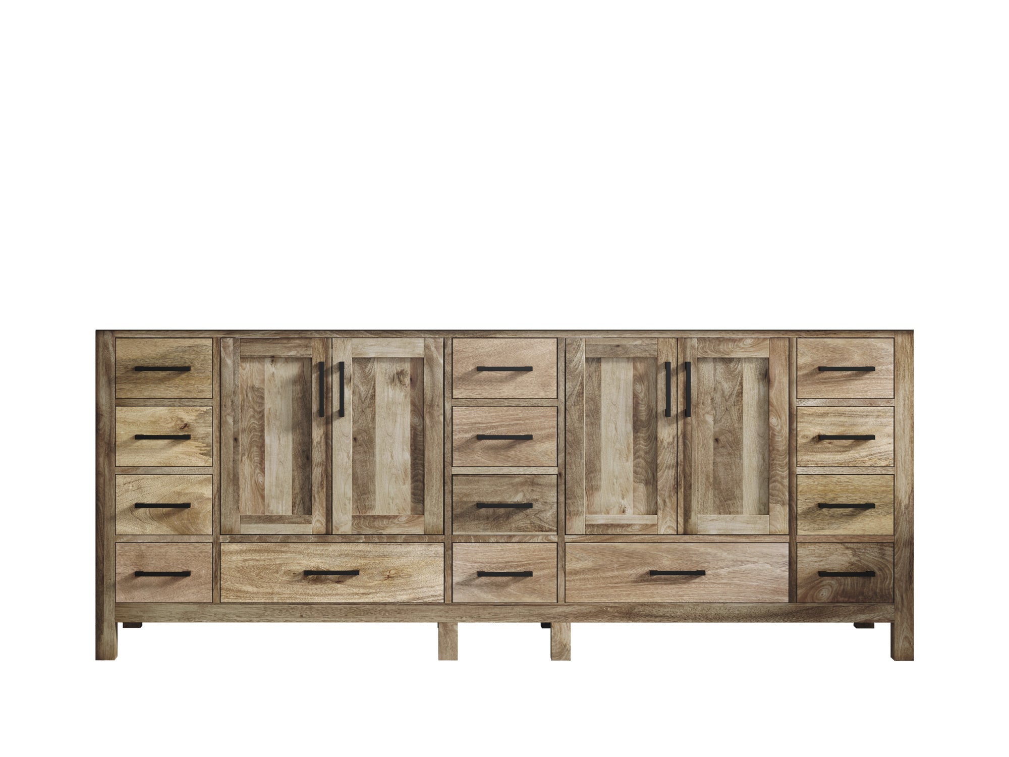 Malibu Mango Wood 84 in. W x 22 in. D Double Sink Bathroom Vanity - Willow Bath and Vanity
