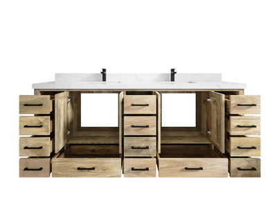 Malibu Mango Wood 84 in. W x 22 in. D Double Sink Bathroom Vanity - Willow Bath and Vanity