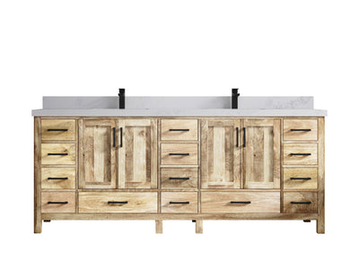 Malibu Mango Wood 84 in. W x 22 in. D Double Sink Bathroom Vanity - Willow Bath and Vanity