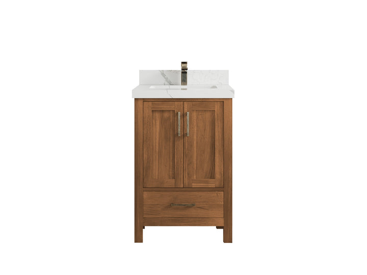 Malibu Teak Wood 24 in. W x 22 in. D Single Sink Bathroom Vanity - photo 19