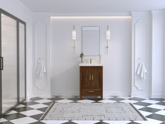 Malibu Teak Wood 24 in. W x 22 in. D Single Sink Bathroom Vanity - photo 5