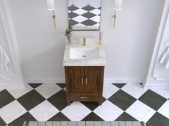 Malibu Teak Wood 24 in. W x 22 in. D Single Sink Bathroom Vanity - photo 4