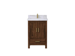 Malibu Teak Wood 24 in. W x 22 in. D Single Sink Bathroom Vanity - photo 1