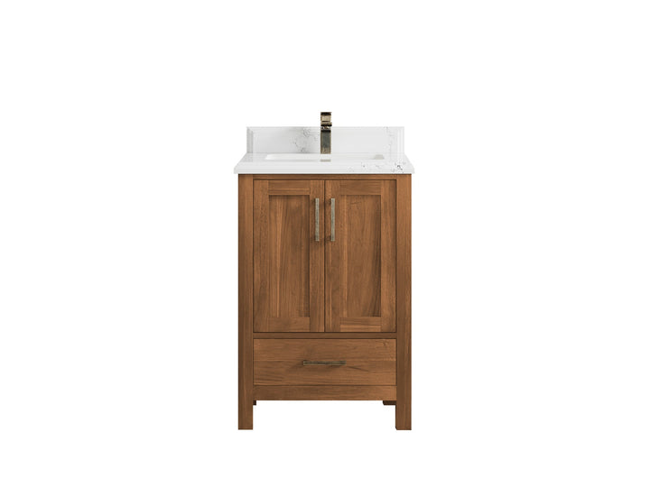 Malibu Teak Wood 24 in. W x 22 in. D Single Sink Bathroom Vanity - photo 43