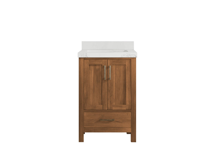Malibu Teak Wood 24 in. W x 22 in. D Single Sink Bathroom Vanity - photo 22