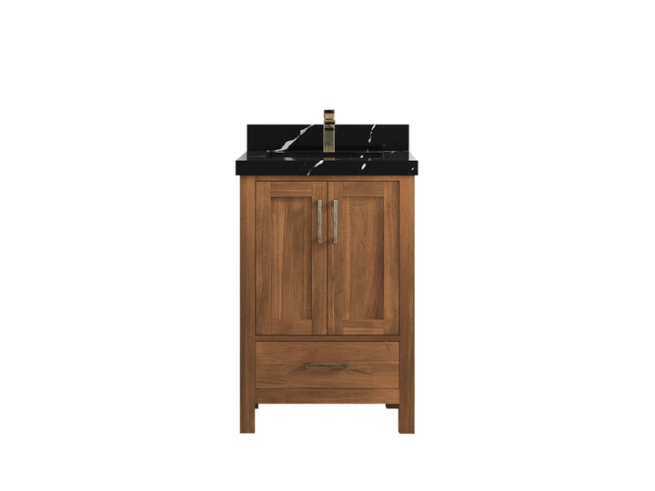 Malibu Teak Wood 24 in. W x 22 in. D Single Sink Bathroom Vanity - photo 15