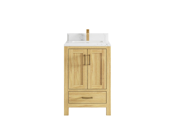 Malibu Teak Wood 24 in. W x 22 in. D Single Sink Bathroom Vanity - photo 30