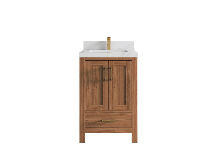 Malibu Teak Wood 24 in. W x 22 in. D Single Sink Bathroom Vanity - photo 23