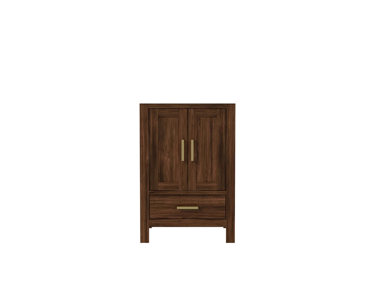 Malibu Teak Wood 24 in. W x 22 in. D Single Sink Bathroom Vanity - Willow Bath and Vanity