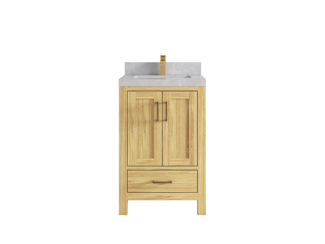 Malibu Teak Wood 24 in. W x 22 in. D Single Sink Bathroom Vanity - Willow Bath and Vanity