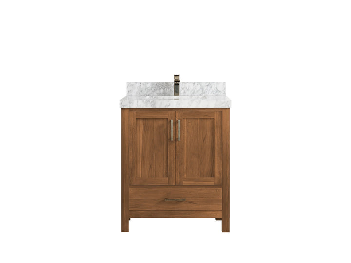 Malibu Teak Wood 30 in. W x 22 in. D Single Sink Bathroom Vanity - photo 25