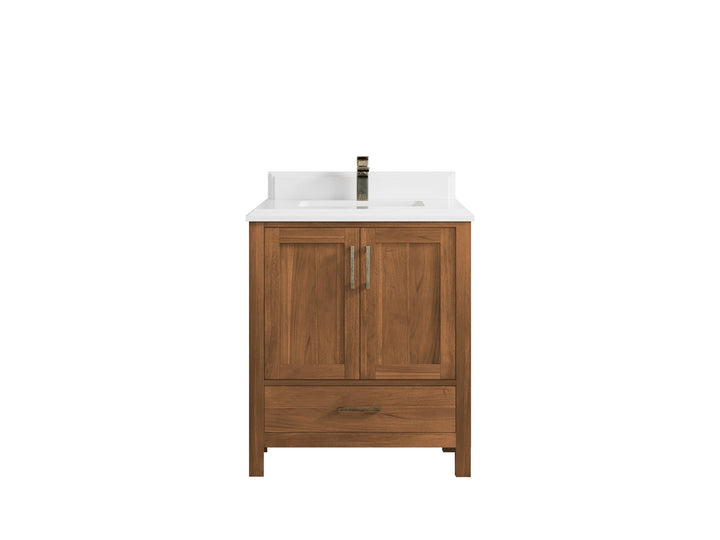 Malibu Teak Wood 30 in. W x 22 in. D Single Sink Bathroom Vanity - photo 15