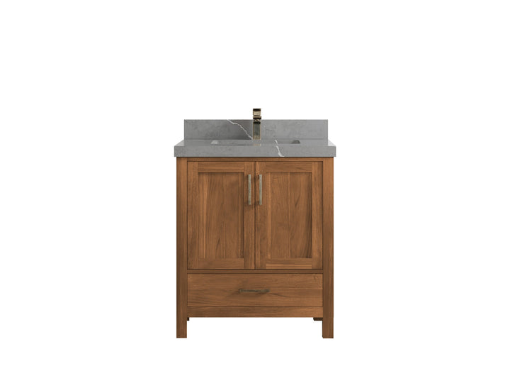 Malibu Teak Wood 30 in. W x 22 in. D Single Sink Bathroom Vanity - photo 21