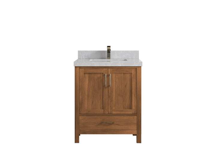 Malibu Teak Wood 30 in. W x 22 in. D Single Sink Bathroom Vanity - photo 19