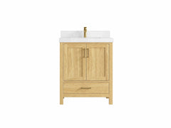 Malibu Teak Wood 30 in. W x 22 in. D Single Sink Bathroom Vanity - photo 1