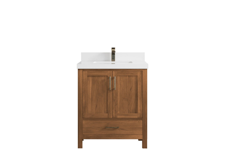 Malibu Teak Wood 30 in. W x 22 in. D Single Sink Bathroom Vanity - photo 23