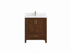 Malibu Teak Wood 30 in. W x 22 in. D Single Sink Bathroom Vanity - photo 1
