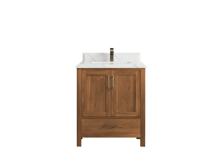 Malibu Teak Wood 30 in. W x 22 in. D Single Sink Bathroom Vanity - photo 11