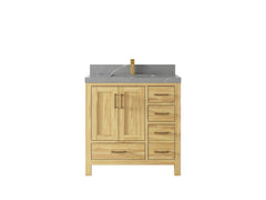 Malibu Teak Wood 36 in. W x 22 in. D Center Sink Bathroom Vanity - photo 38