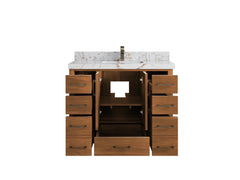 Malibu Teak Wood 42 in. W x 22 in. D Single Sink Bathroom Vanity - photo 2