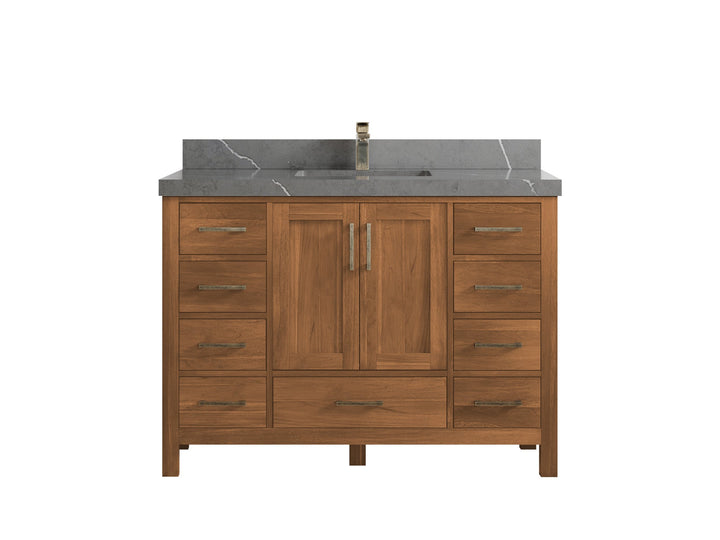 Malibu Teak Wood 48 in. W x 22 in. D Single Sink Bathroom Vanity - photo 25