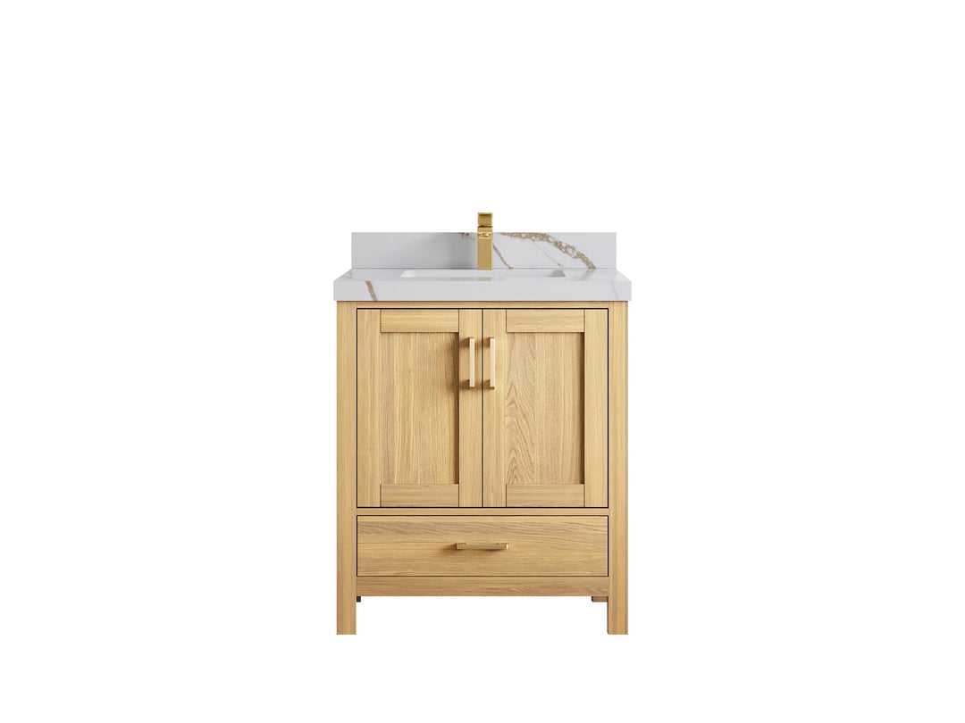 Malibu White Oak 30 in. W x 22 in. D Single Sink Bathroom Vanity - Willow Bath and Vanity