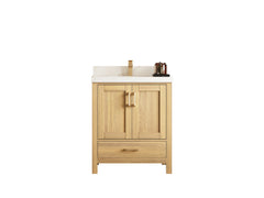 Malibu White Oak 30 in. W x 22 in. D Single Sink Bathroom Vanity - photo 1