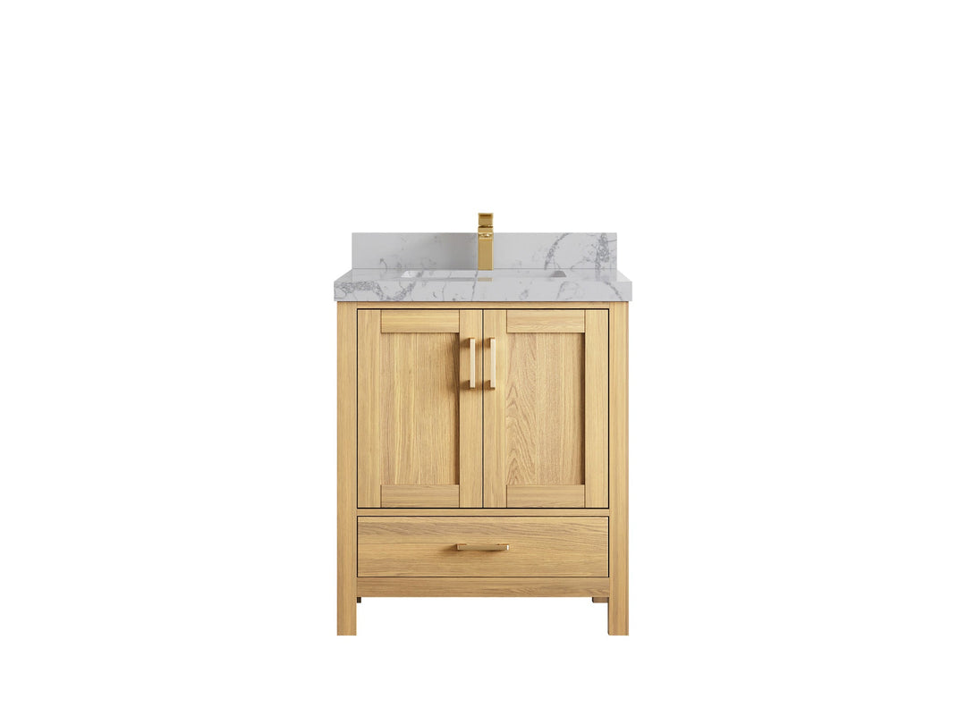 Malibu White Oak 30 in. W x 22 in. D Single Sink Bathroom Vanity - Willow Bath and Vanity