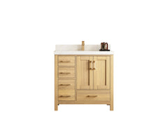 Malibu White Oak 36 W x 22 D Center Sink Bathroom Vanity - photo 1