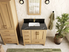 Malibu White Oak 36 W x 22 D Center Sink Bathroom Vanity - photo 17