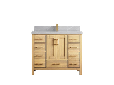 Malibu White Oak 42 in. W x 22 in. D Single Sink Bathroom Vanity - Willow Bath and Vanity