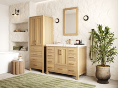 Malibu White Oak 42 in. W x 22 in. D Single Sink Bathroom Vanity - photo 2