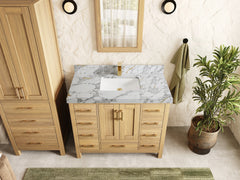 Malibu White Oak 42 in. W x 22 in. D Single Sink Bathroom Vanity - photo 25