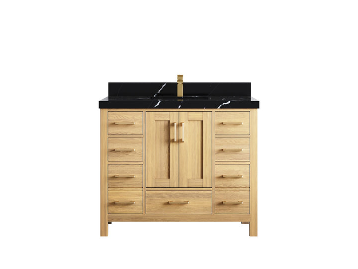 Malibu White Oak 42 in. W x 22 in. D Single Sink Bathroom Vanity - photo 18