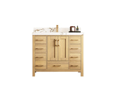 Malibu White Oak 42 in. W x 22 in. D Single Sink Bathroom Vanity - photo 1