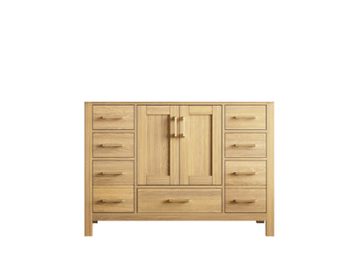 Malibu White Oak 48 in. W x 22 in. D Single Sink Bathroom Vanity - Willow Bath and Vanity