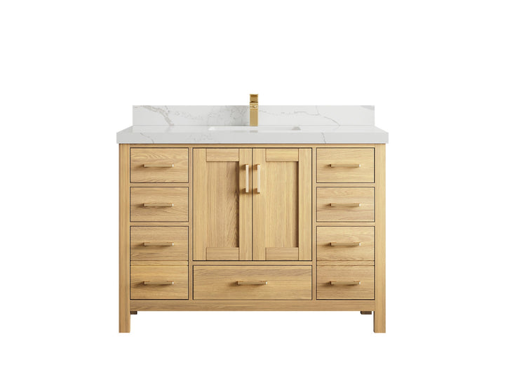 Malibu White Oak 48 in. W x 22 in. D Single Sink Bathroom Vanity - photo 20